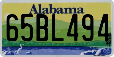 AL license plate 65BL494