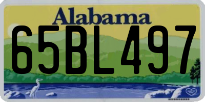 AL license plate 65BL497