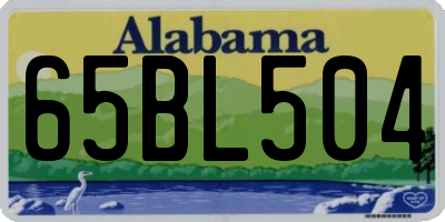 AL license plate 65BL504