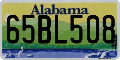 AL license plate 65BL508