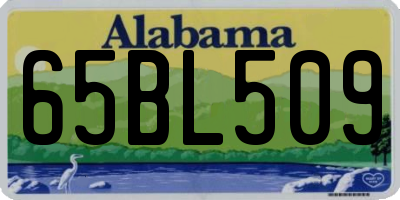 AL license plate 65BL509