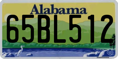 AL license plate 65BL512