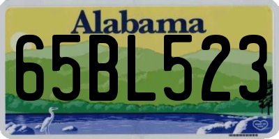 AL license plate 65BL523