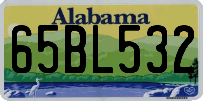 AL license plate 65BL532