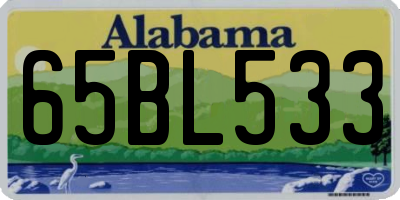 AL license plate 65BL533