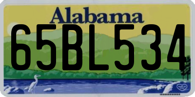 AL license plate 65BL534