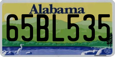 AL license plate 65BL535