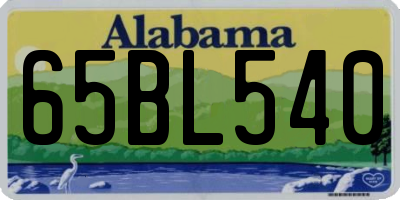 AL license plate 65BL540