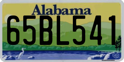 AL license plate 65BL541