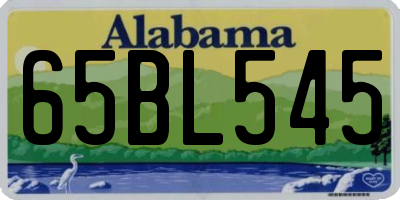 AL license plate 65BL545