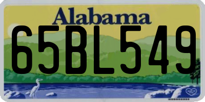 AL license plate 65BL549