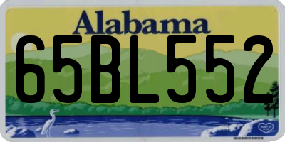 AL license plate 65BL552