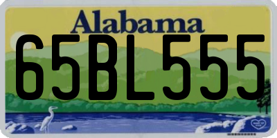 AL license plate 65BL555