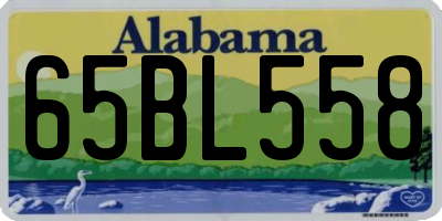 AL license plate 65BL558