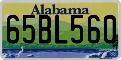AL license plate 65BL560