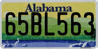 AL license plate 65BL563