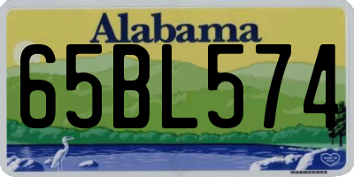 AL license plate 65BL574
