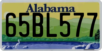 AL license plate 65BL577