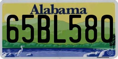AL license plate 65BL580