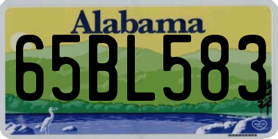 AL license plate 65BL583
