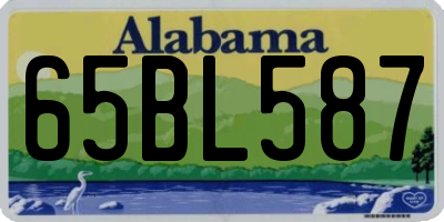 AL license plate 65BL587