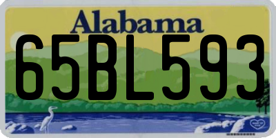 AL license plate 65BL593