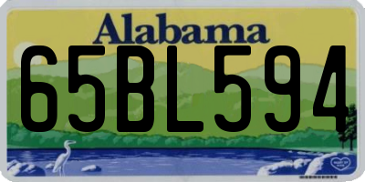 AL license plate 65BL594