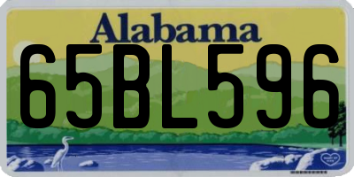 AL license plate 65BL596