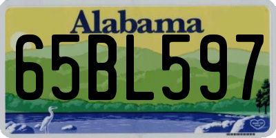 AL license plate 65BL597