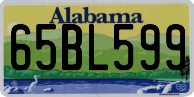 AL license plate 65BL599