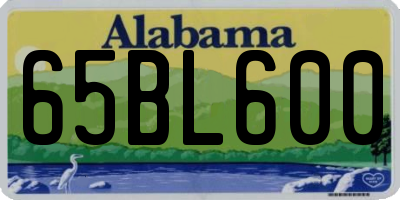 AL license plate 65BL600