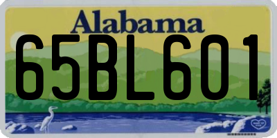 AL license plate 65BL601
