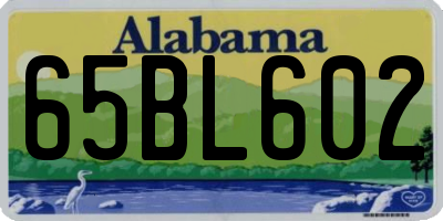 AL license plate 65BL602