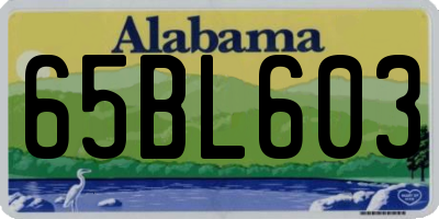 AL license plate 65BL603