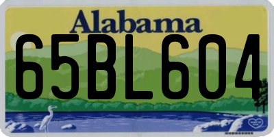 AL license plate 65BL604