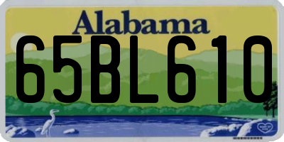 AL license plate 65BL610
