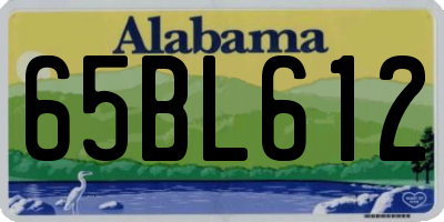 AL license plate 65BL612
