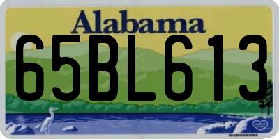 AL license plate 65BL613
