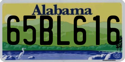AL license plate 65BL616