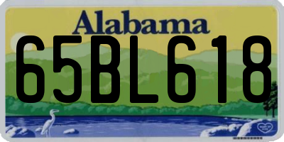 AL license plate 65BL618