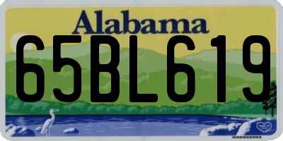 AL license plate 65BL619