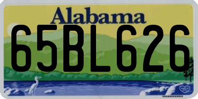 AL license plate 65BL626
