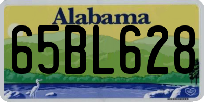 AL license plate 65BL628