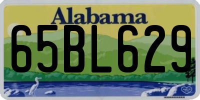 AL license plate 65BL629