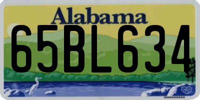 AL license plate 65BL634