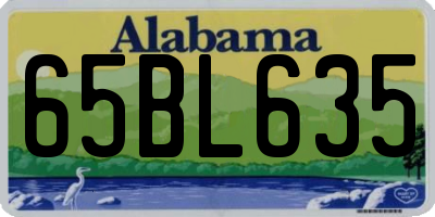 AL license plate 65BL635