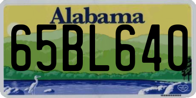 AL license plate 65BL640