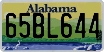 AL license plate 65BL644