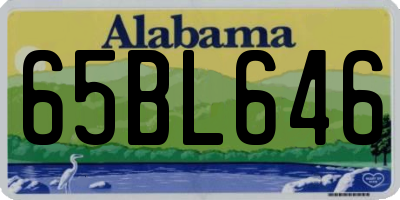 AL license plate 65BL646