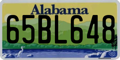 AL license plate 65BL648